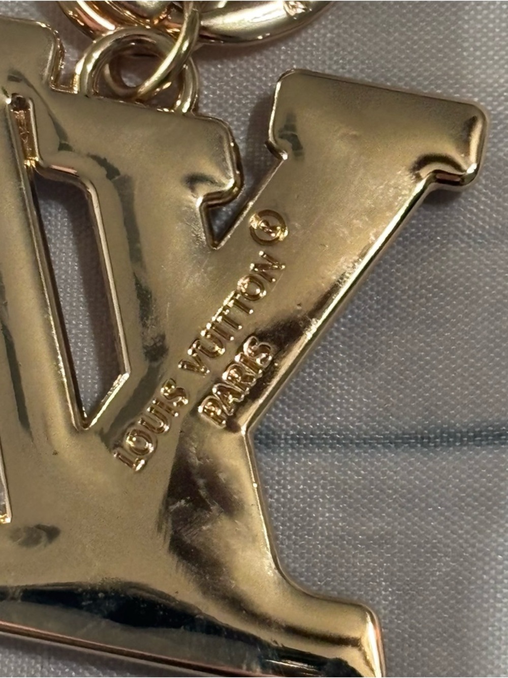 Louis Vuitton Blue Enamel LV Key Charm with Gold Hardware - Picture 3 of 3